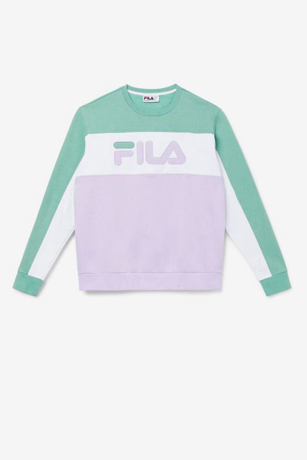 Fila Lesner Fleece Crew Men's Sweatshirts - Multicolor,NZ 630-98275